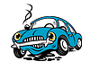 Vector clipart: Broken car