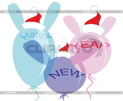  - 3515896-new-year-balloons-in-santa-hats