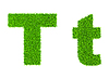 Grass letter T | Stock Illustration