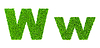 Grass letter W | Stock Illustration