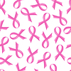 Vector clipart: seamless pattern of pink Support Ribbon