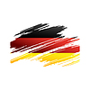 Vector clipart: Flag Of Germany in form traces brush