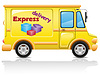 Vector clipart: car express delivery of mail and parcels