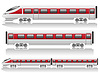 Vector clipart: speed train locomotive and wagon