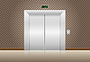Vector clipart: elevator doors closed