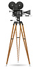 Vector clipart: old movie camera