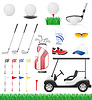 Vector clipart: set golf icons