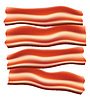 Vector clipart: pieces of fried bacon