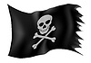 Vector clipart: pirate flag
