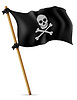 Vector clipart: pirate flag