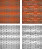 Vector clipart: wall of white and red brick seamless background