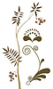 Vector clipart: Plant elements of pattern