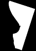 Vector clipart: Naked female breast silhouette
