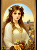 Frau im Jugendstil | Stock Illustration