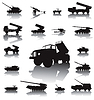 Vector clipart: Artillery set