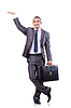 Joven Empresario con fotografía conceptual | Foto de stock