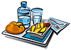 Essen für die Passagiere | Stock Illustration