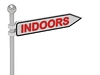 INDOORS Pfeil-Zeichen mit Buchstaben | Stock Illustration