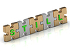 STILL word of gold puzzle | Stock Illustration