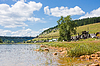 Beautiful summer landscape on river | Stock Foto