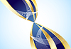 Vector clipart: gold and blue background