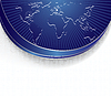 Vector clipart: bright banner with world map
