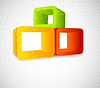Background with 3d element | Stock Illustration