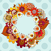 Vector clipart: flower wreath