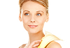 Beautiful woman with calla flower | Stock Foto