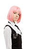 Colegiala hermosa con el pelo rosado | Foto de stock