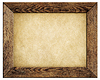Photo 300 DPI: wood frame with old paper