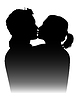 Vector clipart: kissing