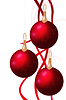 Photo 300 DPI: Christmas balls hanging with tapes 
