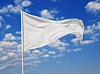 Bandera blanca contra el cielo azul | Ilustración