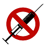 Vector clipart: sign prohibiting use of drugs, no drug addicts