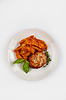 Cutlet, Potatoes And Greenery | Stock Foto