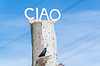 Ciao escrita en la madera | Foto de stock