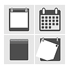 Vector clipart: Set calendar icon,