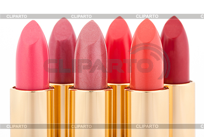 Barras de labios de colores multicolores dispuestos en dos líneas | Foto de alta resolución |ID 3481006