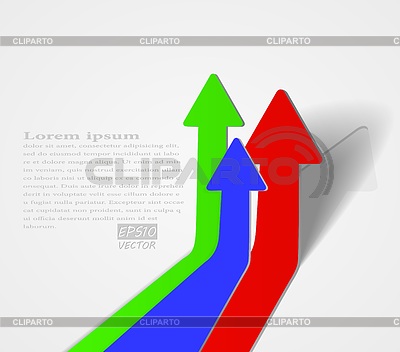 Abstractos flechas de colores - | Ilustración vectorial de stock |ID 3443134