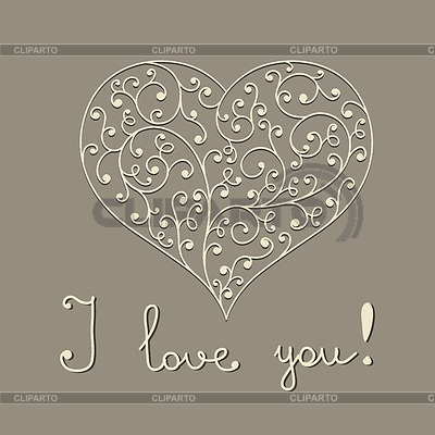 Corazón de encaje | Ilustración vectorial de stock |ID 3534035