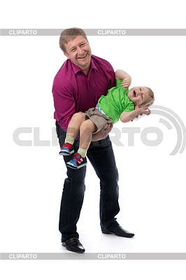 Retrato de padre e hijo de tres años en su | Foto de alta resolución |ID 5432225