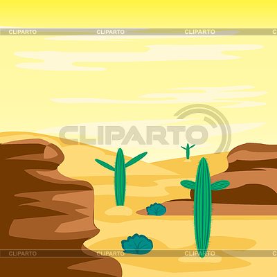 Desert and cactuses | Stock Vector Graphics |ID 3667799