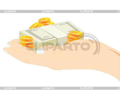 Much money in hand | Stock Vector Graphics |ID 5174953