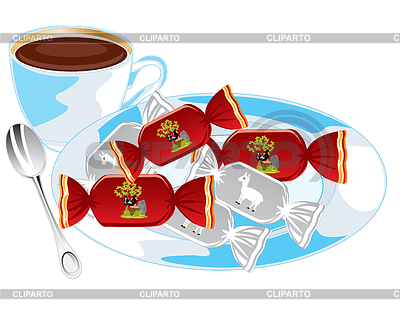 Tea and sweetmeats | Stock Vector Graphics |ID 5200038
