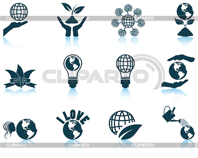 Conjunto de iconos del Día de la Tierra | Ilustración vectorial de stock |ID 5695702
