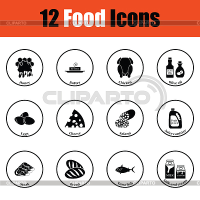 Set von Lebensmittel-Icons | Stock Vektorgrafik |ID 5896744