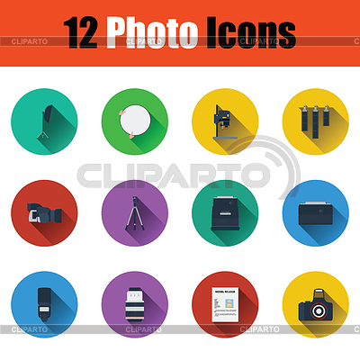 Conjunto de iconos de Fotografía | Ilustración vectorial de stock |ID 5910909