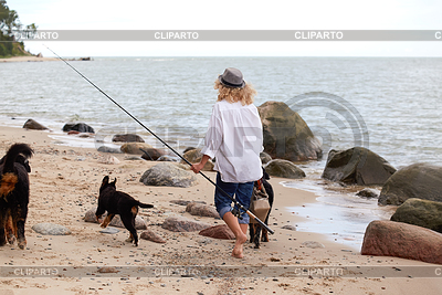 Woman with dogs | High resolution stock photo |ID 7415835