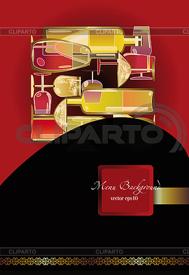 Weinkarte Hintergrund, stilisierten Weinflaschen-Design | Stock Vektorgrafik |ID 5509535
